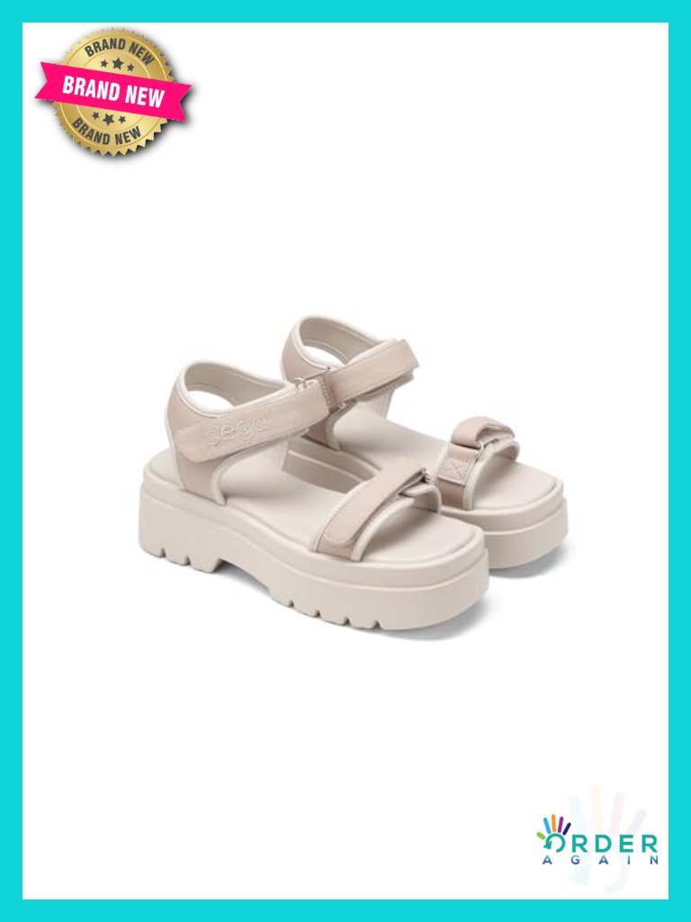 Vegan Leather Platform Sandals With Adjustable Ankle Strap
